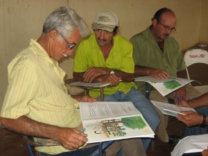 Agricultores recebendo capacitação do Irpaa
