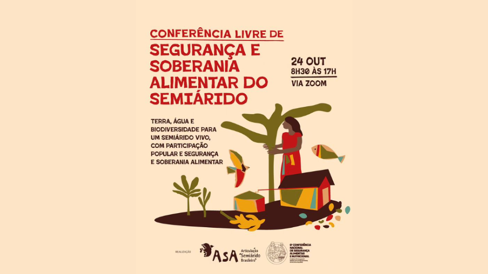 ASA realiza Conferência Livre de Segurança e Soberania Alimentar dia 24 de outubro
